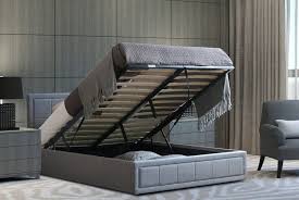 Bed frames with storage are the ideal solution. Grey Linen Ottoman Bed Shop Wowcher