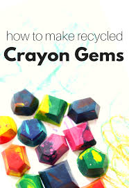 how to make recycled crayon gems no time for flash cards