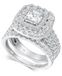 This glass cruet has to be one of our favorite small wedding gift ideas. Macy S Diamond Princess Halo Bridal Set 1 1 2 Ct T W In 14k White Gold Reviews Rings Jewelry Watches Macy S