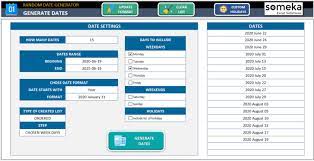 Random Date Generator Excel Template To Generate Dates Excel Templates Templates Generator