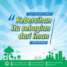 Slogan dapat diartikan sebagai pengaturan dari beberapa kalimat yang unik, menarik, dan pendek. Poster Kebersihan Sebagian Dari Iman Lukisan