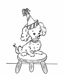 Simple and easy dachshunds dogs and puppies coloring book for adults in large. Puppy Birthday Coloring Pages Coloring Home