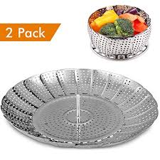 This steamer basket fits in a variety of pot sizes, and folds up for convenient, compact storage. Steamer Basket Pack Of 2 Teamfar Vegetable Steamer Insert Stainless Steel Collapsible Foldable Steamer Basket 2 Pack 25 5 22cm To Fit Various Sizes Cookware For Steaming Vegetable And Food Dishwasher Safe Buy Online