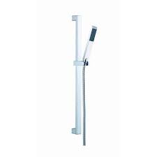 Add convenience to your shower with this 24 in. Hand Shower Sliding Rail With Adjustable Slider And Soap Dish