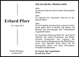 All question are from computer only. Traueranzeigen Von Erhard Pforr Www Vrm Trauer De