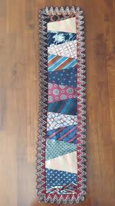 Neck Ties Are Used To Make This Table Runner Tie Crafts Sewing Items Tie Pillows