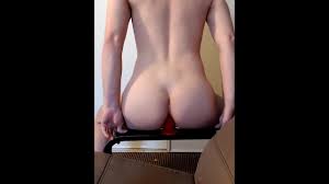 Femboy takes new dildo for a test ride