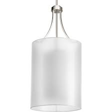 Progress Lighting Invite Collection 2 Light Brushed Nickel Foyer Pendant P5046 09 The Home Depot Progress Lighting Pendant Light Brushed Nickel Chandelier