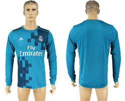 The kits are the home jersey, the away jersey, and the third jersey that is dedicated to fans. 2017 18 Real Madrid Third Away Long Sleeve Thailand Soccer Jersey