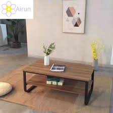 2.a durable metal frame connected by a cross design offers a sturdy base with clean lines for a contemporary round coffee table. Simple Design Industrial Wooden Top Metal Frame Coffee Table With Storage Shelf For Living Room China Living Room Furniture Coffee Table Made In China Com