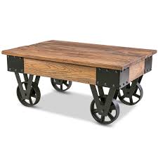 Coffee table ~ cocktail table ~ country french coffee table by drexel heritage. Rustic Country Coffee Table With Metal Wheels Tv Cabinet End Table For Living Room Bed Room Brown Buy Online In Bahamas At Bahamas Desertcart Com Productid 147893862