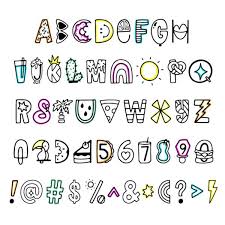Funshine Our Font Collab With Rad And Happy Is Here Studio Diy Hand Lettering Alphabet Lettering Alphabet Cute Fonts Alphabet