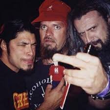 Robert Trujillo, Pepper Keenan and Rob Zombie backstage during #OzzFest  2002 #fbf
