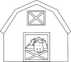 Barn Farm Animals Clipart Black And White Black And White Horse In A Barn Clip Art Black And White Horse In A Barn Image Barn Drawing Cartoon Drawings Sketches White Horse
