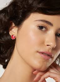 Lauren Red Crystal Stud Earrings