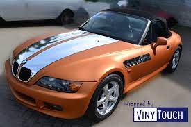 Copper Matte Metallic Wrap Met Een Chrome Silver Matte Black Striping Wrapped By Vinytouch Avery Bmw Z3 Bmw Z4 Bmw