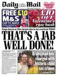 Former f1 boss claimed associated newspapers had suggested he lied on oath in 2008 privacy trial. Daily Mail Front Page 13th Of February 2021 Today S Papers