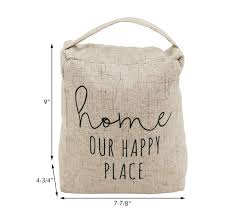 This one might actually have people bending over to return the cash they think you've dropped. Home Our Happy Place Door Stop With Handle Decorative Weighted Fabric Door Stopper For Bedroom Living Room Exterior Doors Amazon In Office Products