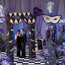Other themes will call for different decorations, such as purple, green and gold balloons and streamers for a mardi gras masquerade, so do some research into the background of the era or type of party you want to represent to make decoration decisions. Masquerade Arch Each Party Supplies Masquerade Party Decorations Masquerade Theme Masquerade Party Centerpieces