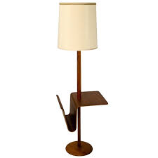 Vintage Floor Lamp With Attached Bentwood Side Table Made By Laurel Lamp Heavy Wood And Bra Decorative Floor Lamps Beautiful Floor Lamps Indoor Floor Lamps