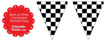 Black And White Checkered Flag Banner 397 Views Pennant Banner Printable Flag Printable Flag Template