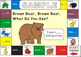 Brown Bear Brown Bear What Do You See Lesson Plan This Game Board Is Based On The Picture Book Brown Bear Brown Bear What Do You See By Eric Carle The Board Contains The See Games Board Games Brown Bear