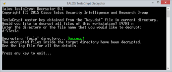 The second type plays dead until. Threat Spotlight Teslacrypt Decrypt It Yourself Cisco Blogs