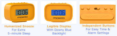 8 cm (3 1/8) depth: Home Kitchen Wake Up Alarm Table Bedside Mini Clock Lcd Display Battery Powered Small Clock With Snooze Function Backlight For Kids Bedroom Orange Moko Digital Alarm Clock Home Decor