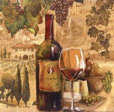Tuscan Harvest Mini By Gregory Gorham Wine Art Wine Painting Vintage Wine