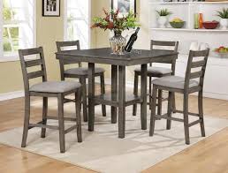 Cm2630set Gy 5 Pc Grey Brown Finish Wood Counter Height Dining Table Set Counter Height Dining Table Set Counter Height Dining Sets Counter Height Dining Table