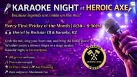 KARAOKE NIGHT at HEROIC AXE