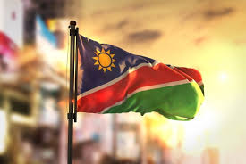 It shares land borders with zambia and angola to the north, botswana to the east and south africa to the south and east. Namibia Flag Background Images Free Vectors Stock Photos Psd