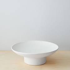 Pure White Ceramic Footed Centerpiece Bowl In 2020 White Ceramic Vases Centerpiece Bowl White Ceramics