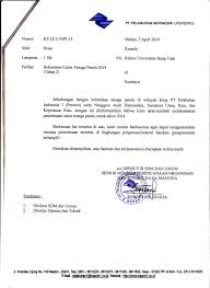 Formulir lamaran surat pernyataan berita terkait. Rekruitmen Pelindo 1