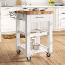 Expert design help · custom edge profiles · custom sizes & shapes Ebern Designs Sydney 30 5 Solid Wood Kitchen Cart With Butcher Block Top And Locking Wheels Reviews Wayfair