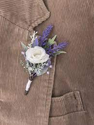 Rustic Boutonniere Groom Lavender Wedding Man Flower Lapel Etsy Rustic Boutonniere Wedding Flower Guide Lavender Wedding