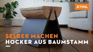 Anleitung epoxidharz tisch aus holz selber machen. Design Hocker Mit Der Kettensage Selber Machen Anleitung Youtube