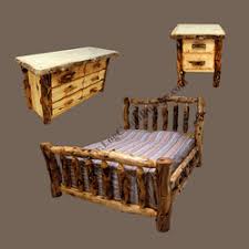The most common log bedroom material is wood. Aspen Grizzly Log Bedroom Set Log Cabin Rustics