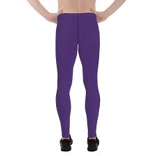 Dark Purple Meggings Long Stretchy Compression Tights Men S Leggings Made In Usa Eu Mens Leggings Mens Tights Mens Running Tights