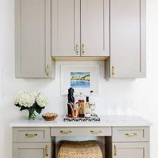 Then, cut a piece of 1/4″ plywood to this size less a 1/4″ so you can easily move it into the space. Kitchen Cabinets Crown Molding Design Ideas