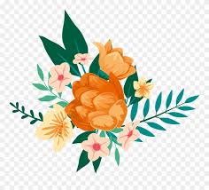 Clip art and photo borders of purple flowers, blue bells, yellow, red. Download Png Orange Flowers Png Gif Base