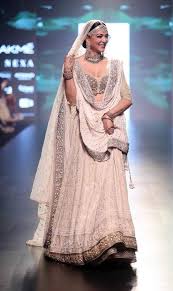 Sushmita Sen In A Lehenga From Kotwara By Meera And Muzaffar Ali Indian Bridal Outfits Indian Bridal Fashion Indian Designer Outfits
