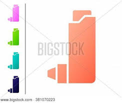 Asthma inhaler colours serve a. Coral Inhaler Icon Vector Photo Free Trial Bigstock