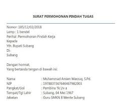 Bali, 21 januari 2020 perihal : 14 Contoh Surat Mohon Pindah Tempat Kerja