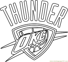 Minnesota timberwolves logo, nba team. Oklahoma City Thunder Coloring Pages Archysport