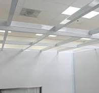Cleanroom Ceiling Grid Structures and Ceiling Mount Components