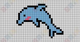 Dolphin Pixel Art Pixel Art Pattern Pixel Art Grid Pixel Drawing