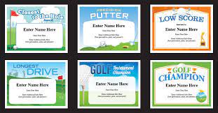 You also have the choice to add crop marks and bleed for more precise cutting. Golf Certificates Golfing Award Templates Golf Team Tournament