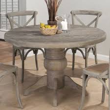 Gray Oak Stained Dining Table Jofran Burnt Grey Round Pedestal Dining Table In Soli Round Pedestal Dining Table Round Pedestal Dining Grey Round Dining Table