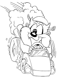 So the rest of the children try to convince taz that daffy is lying by taking him to the forest where they will hopefully get him to believe. Ausmalbilder Baby Taz Kehrt Mit Seinem Tretauto Zuruck Baby Looney Tunes
